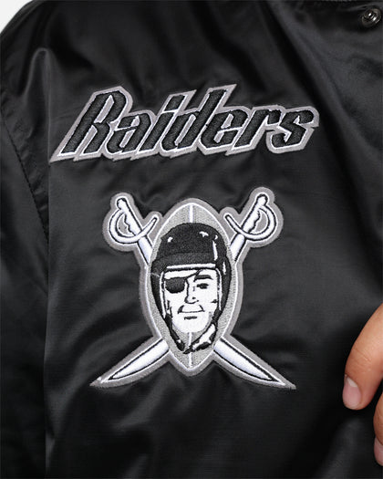 Pro Standard Las Vegas Raiders Satin Varsity Jacket Black/Grey