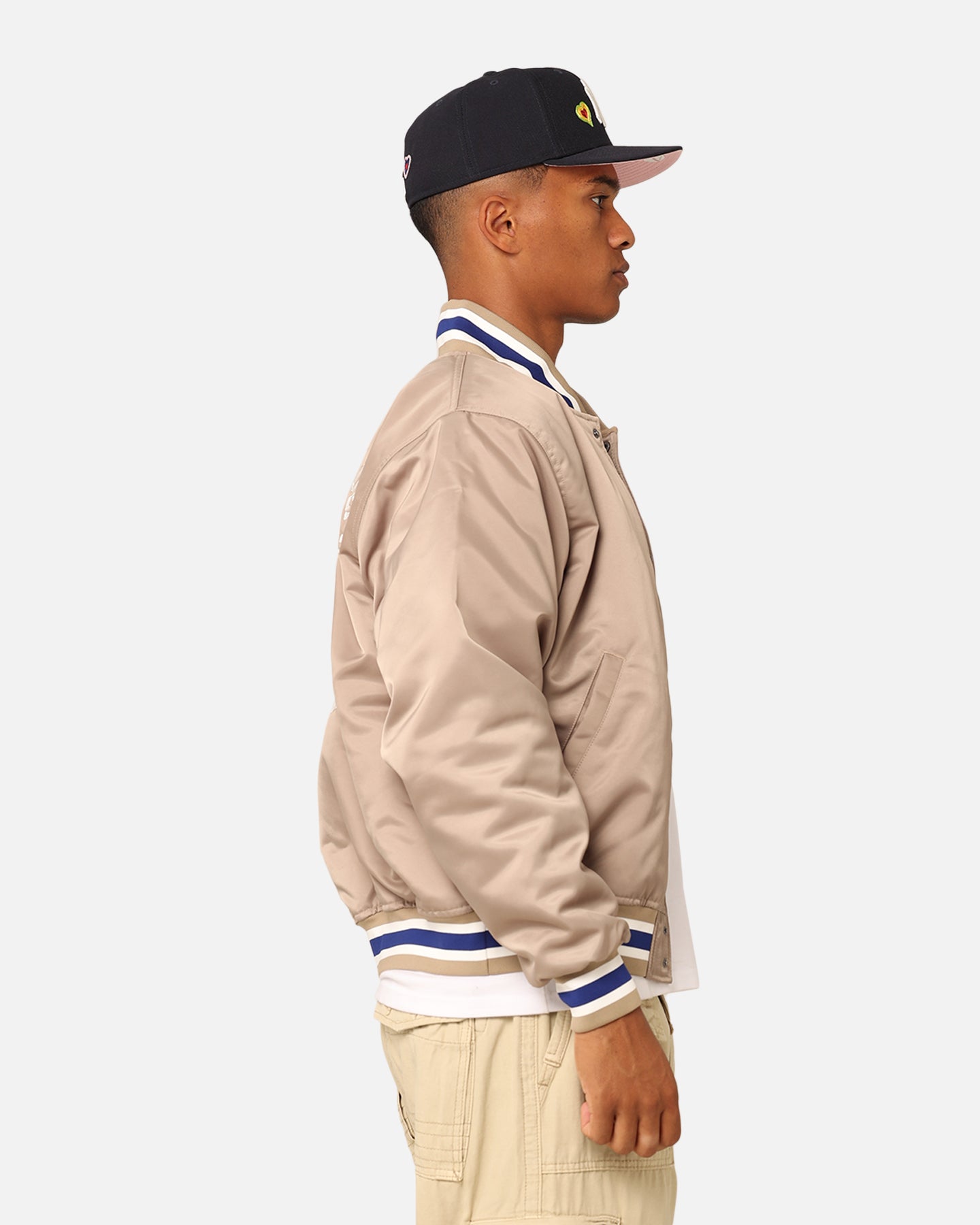 Nike Dugout Satin Jacket Khaki/Sail/Deep | Culture Kings