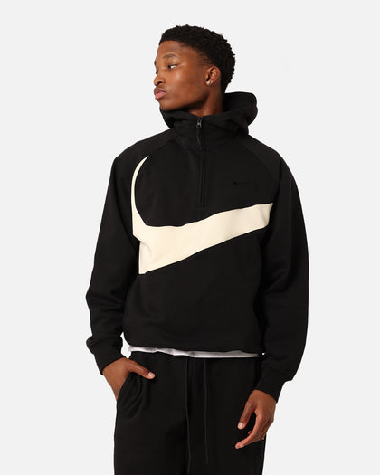 Nike Swoosh Fleece Half-Zip Hoodie Black/Coconut Milk Culture Kings