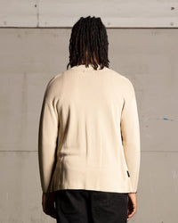 Saint Morta Knitted Long Sleeve Button Up Shirt Tan