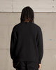 Saint Morta Oversized Waffle Crewneck Black