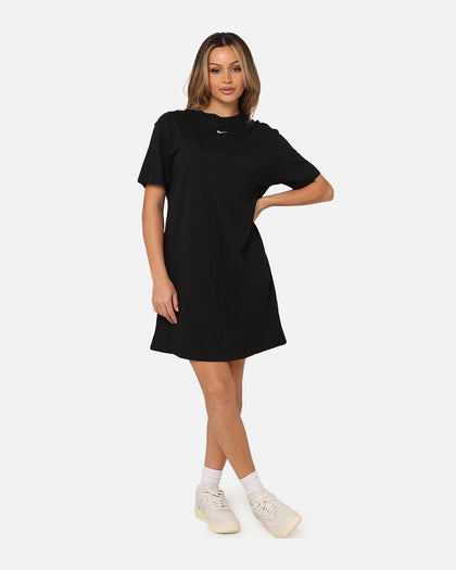nike t shirt dress Nike Women's Sportswear Essential Oversized T-Shirt Dress Black/White