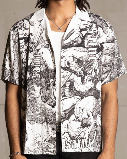 Saint Morta Babylon Short Sleeve Shirt Black/White