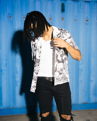 Saint Morta Babylon Short Sleeve Shirt Black/White
