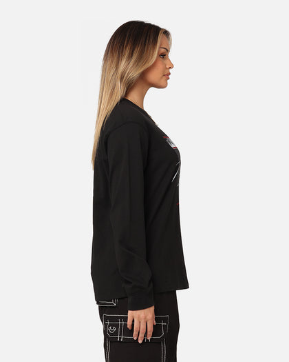 Jordan Women's Long Sleeve Graphic T-Shirt Black/Brown/Gym Red