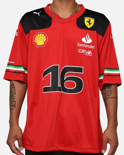 Puma X Scuderia Ferrari Charles Leclerc American Football Jersey Rosso Corsa