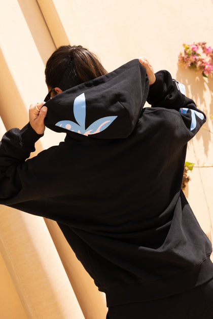 Playboy By Culture Kings Lit Bunny Fully Zip Hoodie Black