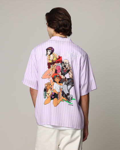 Loiter X Cowboy Bebop Button Up Shirt Lilac