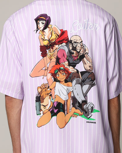 Loiter X Cowboy Bebop Button Up Shirt Lilac