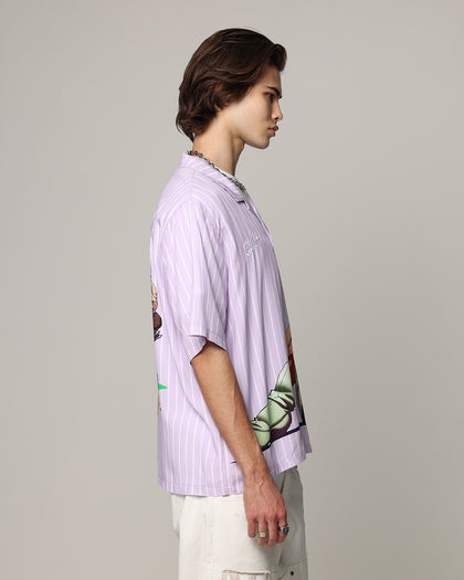 Loiter X Cowboy Bebop Button Up Shirt Lilac
