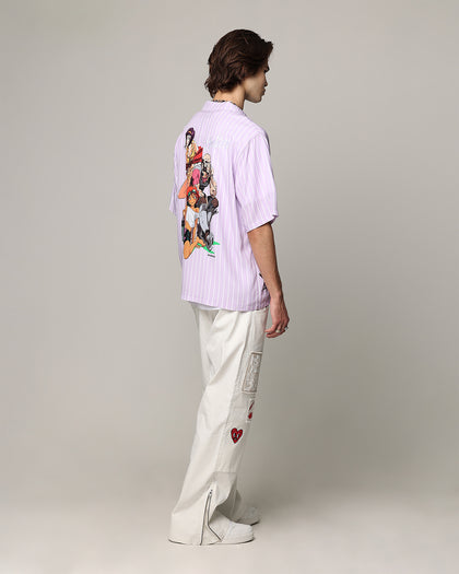 Loiter X Cowboy Bebop Button Up Shirt Lilac