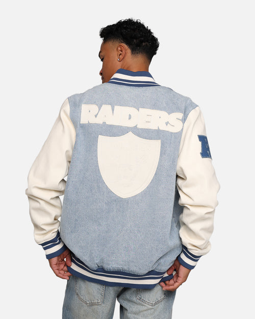 Pro Standard Las Vegas Raiders Varsity Denim Jacket Denim/Linen
