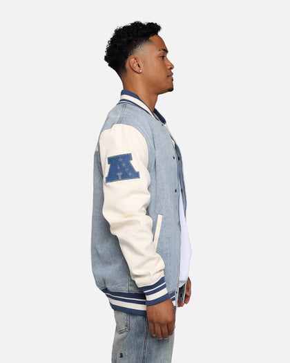 Pro Standard Las Vegas Raiders Varsity Denim Jacket Denim/Linen