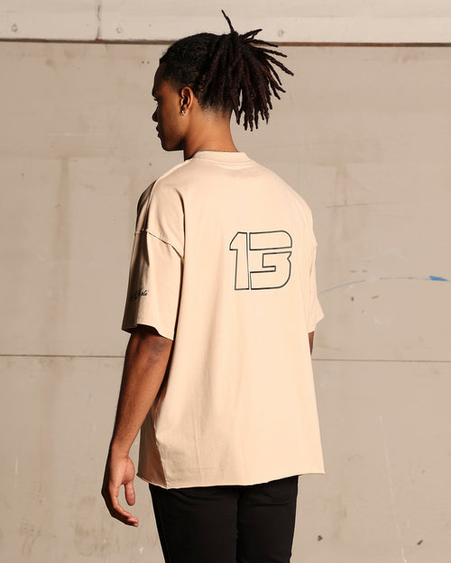 Saint Morta Moto Boxy T-Shirt Stone