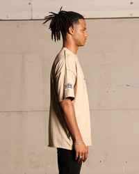 Saint Morta Moto Boxy T-Shirt Stone