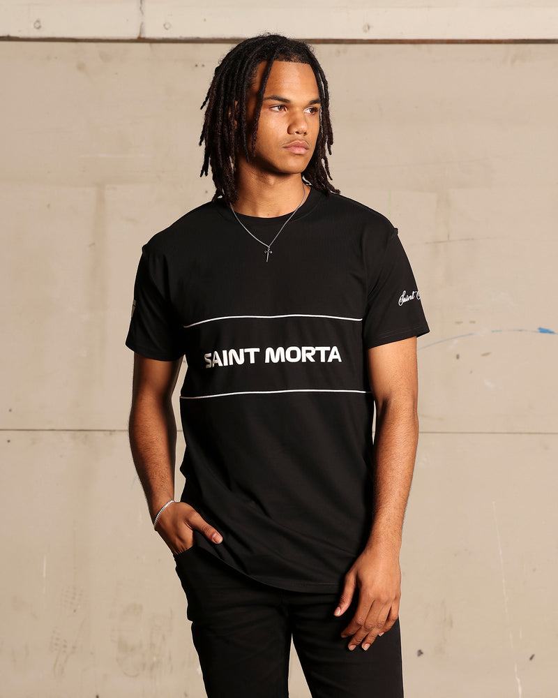 Saint Morta Moto Lafayette T-Shirt Black/White