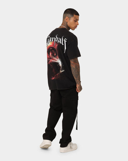73Studio X The Lord Of The Rings Gandalf Vintage T-Shirt Black Wash