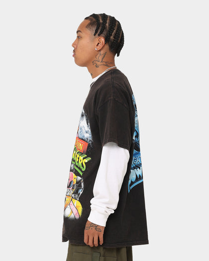 73Studio X Power Rangers Mighty Morphin Vintage T-Shirt Black Wash