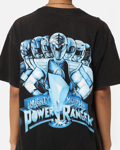 73Studio X Power Rangers Mighty Morphin Vintage T-Shirt Black Wash
