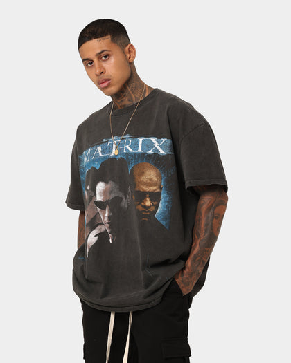 73Studio X The Matrix Heavyweight Vintage T-Shirt Black Wash