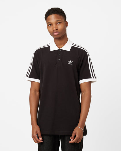 Adidas Adicolour 3-Stripe Polo Shirt Black