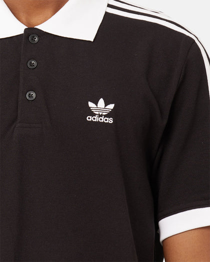 Adidas Adicolour 3-Stripe Polo Shirt Black