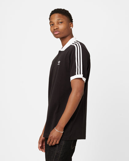 Adidas Adicolour 3-Stripe Polo Shirt Black