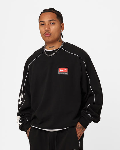 Nike Sportswear Trend Fleece Crewneck Black/White Culture Kings