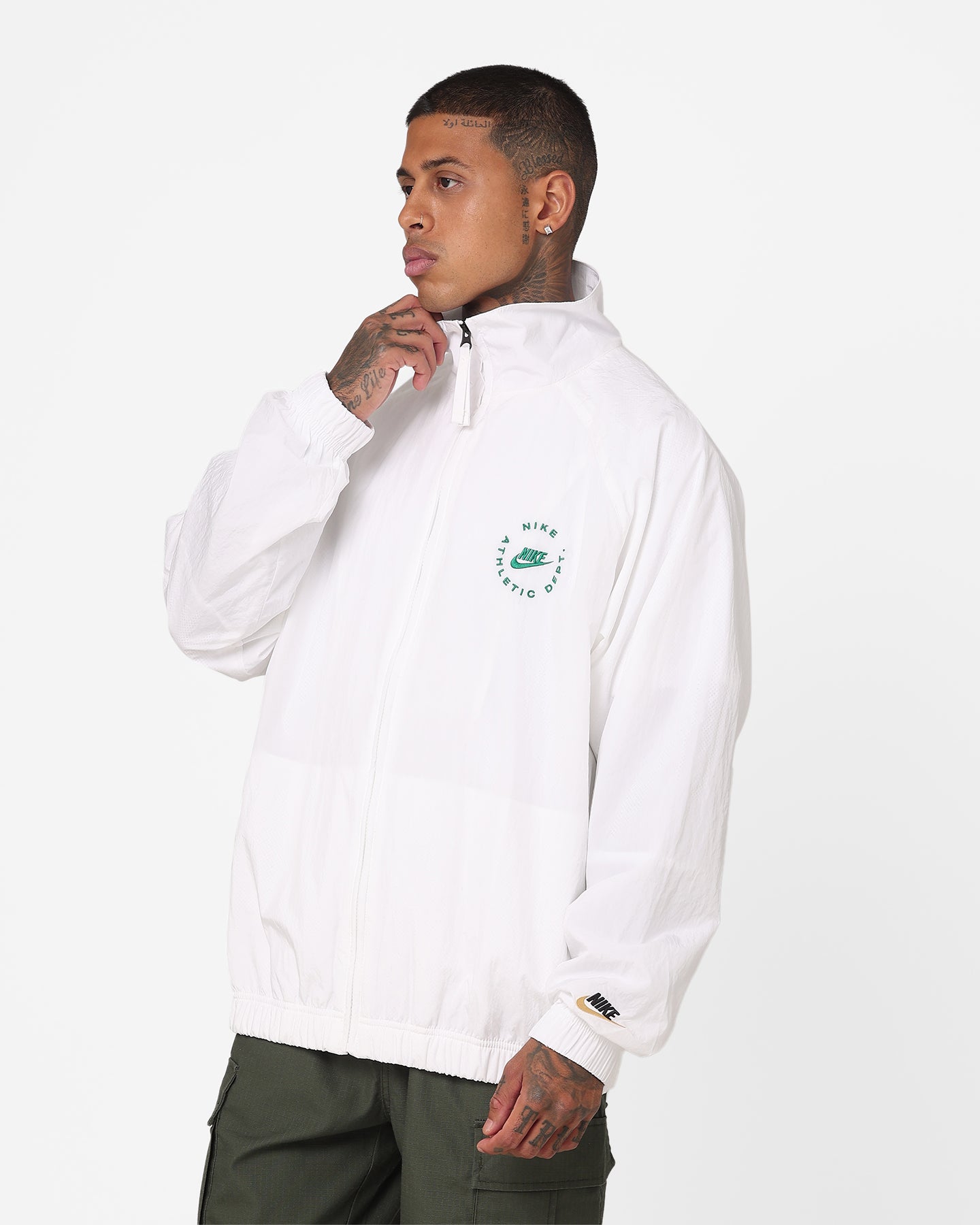 Nike Sportswear Woven Jacket White/Malachite | Culture Kings