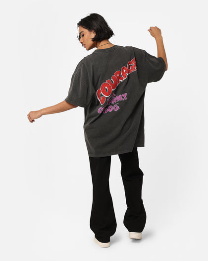 73Studio X Cartoon Network Courage Heavyweight T-Shirt Black Wash