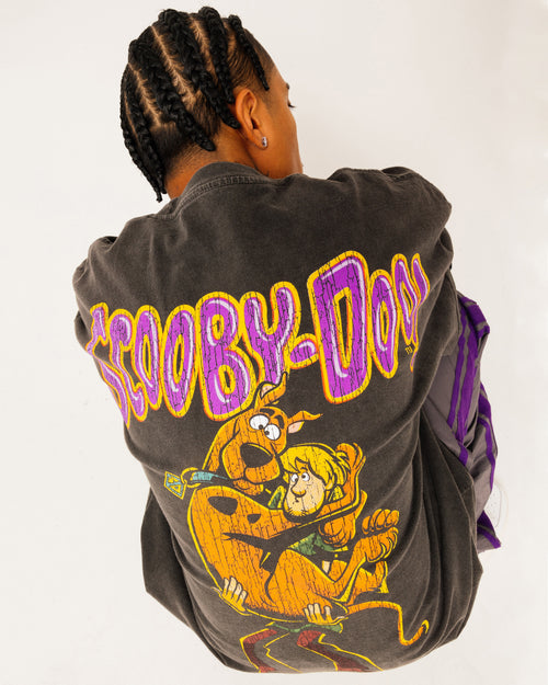 Goat Crew X Cartoon Network Green Ghost Heavyweight Vintage T-Shirt Black Wash