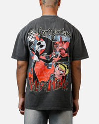 73Studio X Cartoon Network Grim Heavyweight Vintage T-Shirt Black Wash