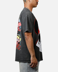 73Studio X Cartoon Network Grim Heavyweight Vintage T-Shirt Black Wash
