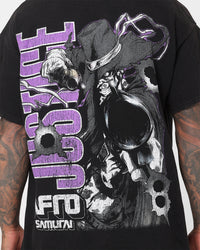 Goat Crew X Afro Samurai Justice Vintage T-Shirt Black Wash