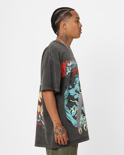 Goat Crew X Attack On Titan Attack Titan Vintage Heavyweight T-Shirt Black Wash