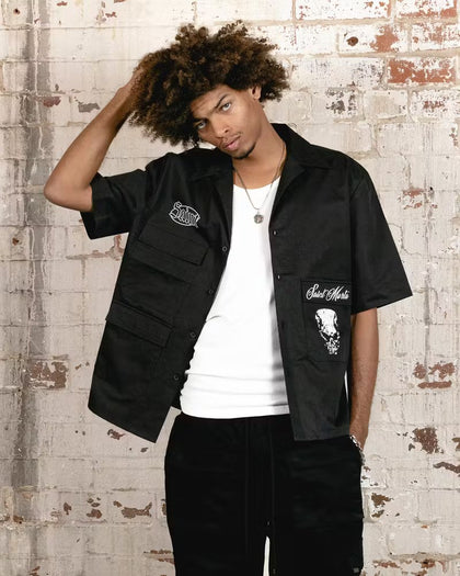 Saint Morta Roadhouse Short Sleeve Shirt Black