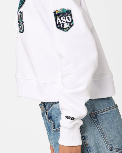 Pro Standard Women's MLB All Stars Cropped Hoodie White