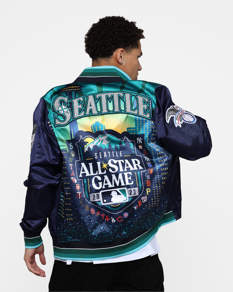 Pro Standard MLB All Star Satin Rib Jacket Navy Culture Kings