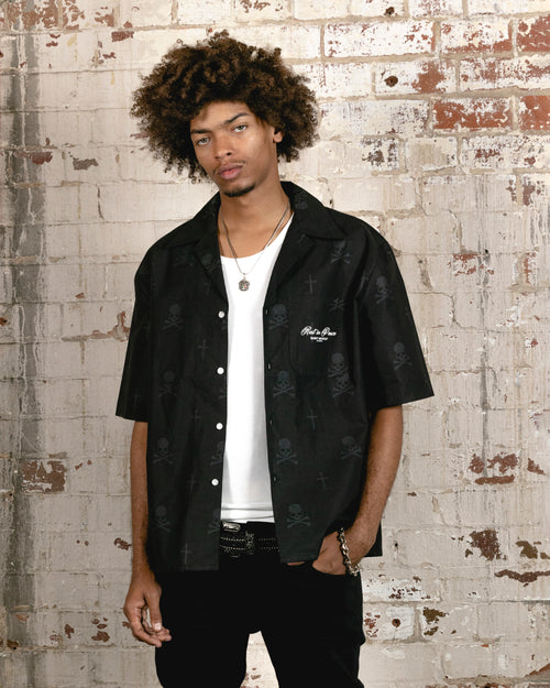 Saint Morta Rest In Pieces Short Sleeve Shirt Black