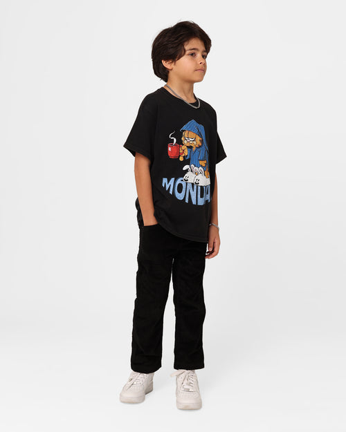 Shortie X Garfield Kids' Garfield Mondays T-Shirt Black Wash