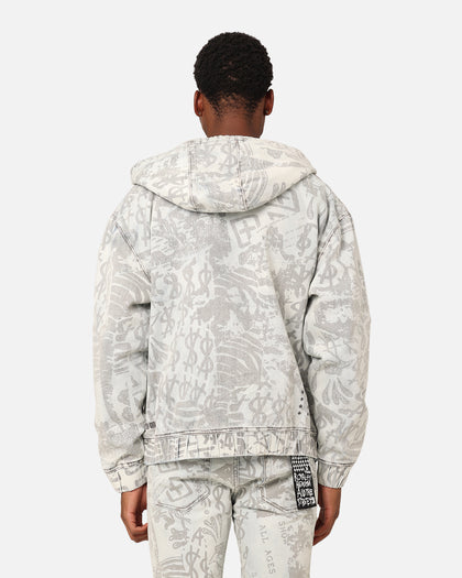 Ksubi Kollage Zip Hoodie Icey Denim