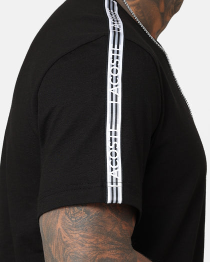 Lacoste Logo Tape Jersey T-Shirt Black