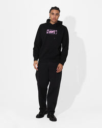 Saint Morta Neon Logo Hoodie Black
