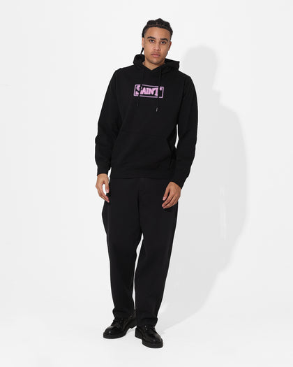 Saint Morta Neon Logo Hoodie Black