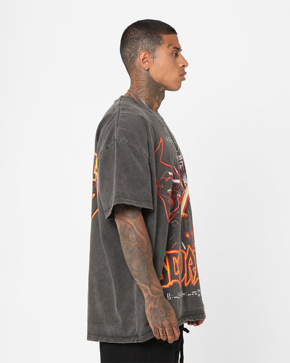 Goat Crew X Transformers Scourge Heavyweight Vintage T-Shirt Black Wash