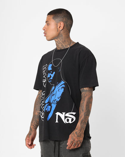 Nas Gods Son Black T-Shirt Washed Black