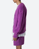 MNML Fuzzy Cardigan Sweater Purple