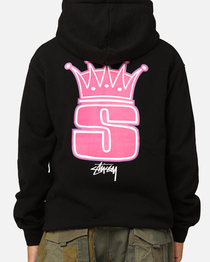Stussy Crown Fleeced Hoodie Black