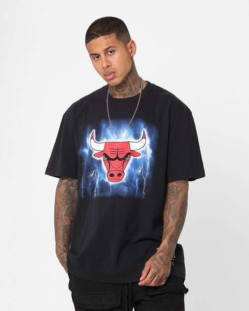 Mitchell & Ness Chicago Bulls Logo Lightning T-Shirt Black