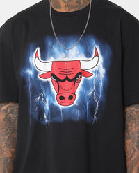 Mitchell & Ness Chicago Bulls Logo Lightning T-Shirt Black